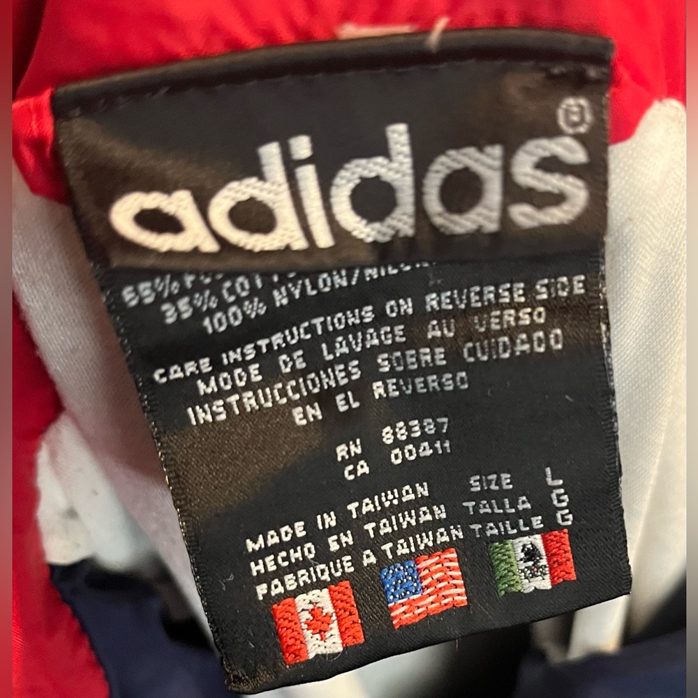 Vintage Adidas Windbreaker Jacket Size Large - Picture 2 of 9